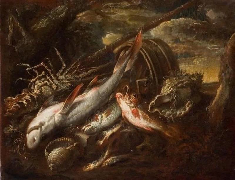Natura morta con pesci - Musei Civici di Lecco. Galleria Comunale d'Arte, Lecco, attribuito